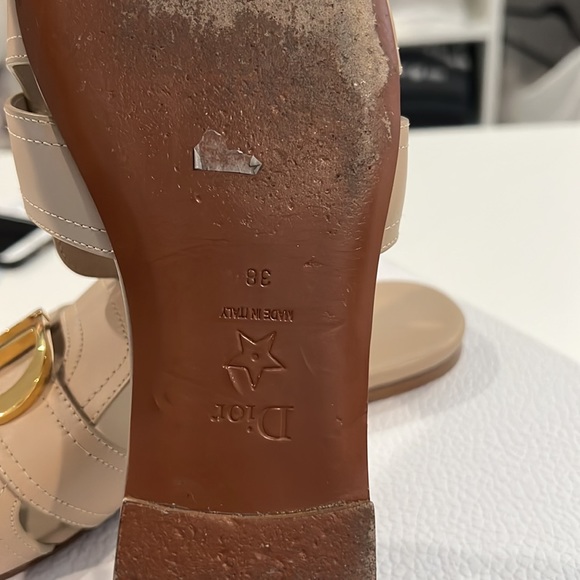 DIOR 30 MONTAIGNE SLIDE Nude Calfskin - Picture 7 of 8